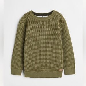 Waffle-knit Cotton Sweater